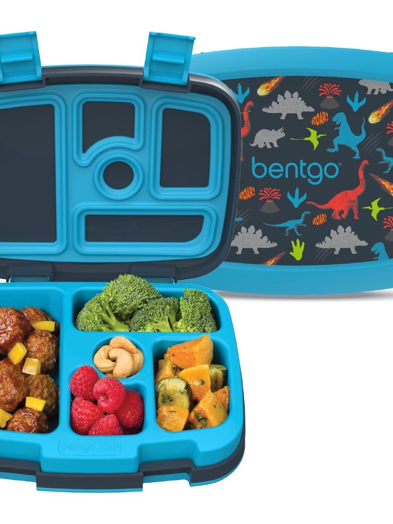 Kids Prints Leak-Proof, 5-Compartment Bento-Style Kids Lunch Box - Ideal Portion